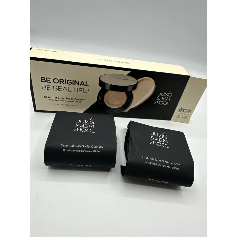 Jung Saem Mool Essential Skin Nuder +2Refills SPF50  #23 Medium Deep